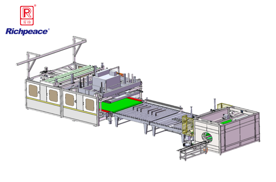 富怡全自動床墊卷壓包裝線